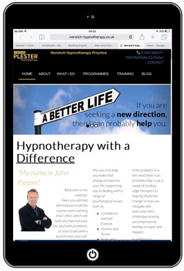 Website re-design for a hypnotherapy practice