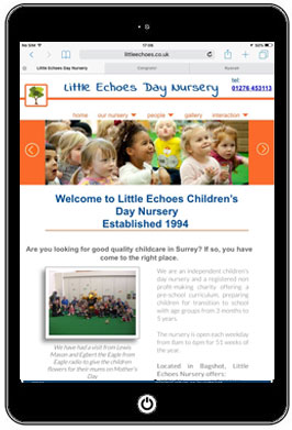 Responsive Web Design for Children's Day Nursery